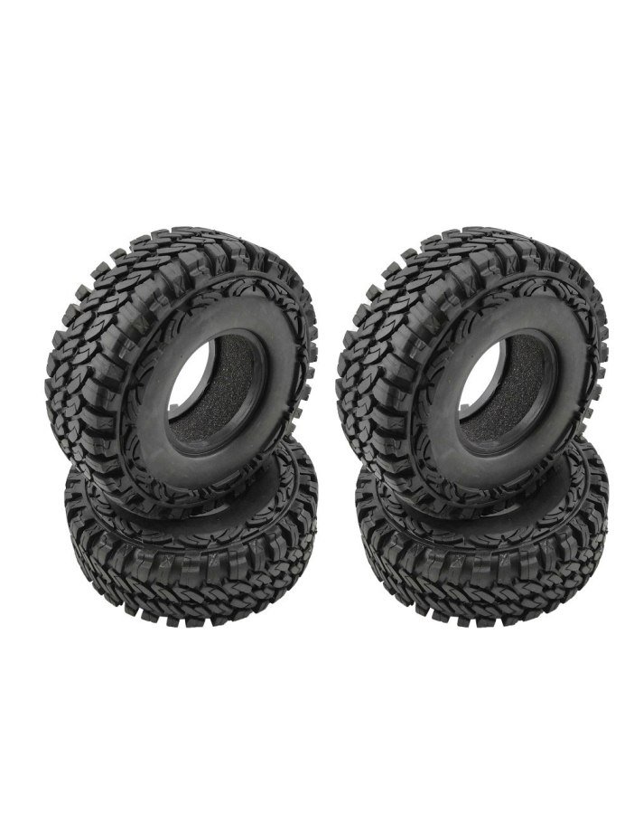 Oikabio 4 Neumáticos De Goma 1.9 De 100 Mm Para Coche RC Crawler – Compatible Con SCX10, TRX4 Y CC01