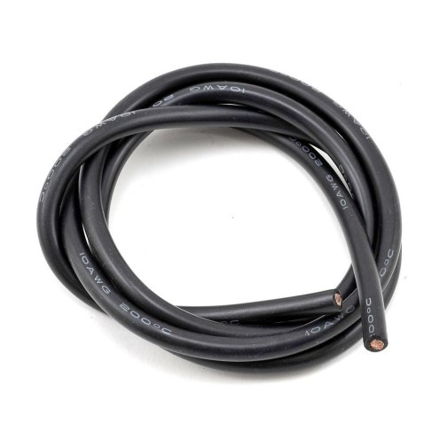 Ultimate Racing 10AWG Black Silicone Wire (50cm)