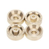 Axial SCX24 6mm Brass Wheel Weight With Hex Adaptor (4Pcs)