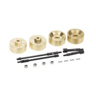 Axial SCX24 6mm Brass Wheel Weight With Hex Adaptor And  Drive Shafts (4Pcs)