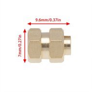 Axial SCX24 4mm Diameter Brass Wheel Hex Adaptor (4Pcs)