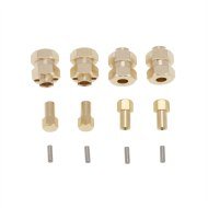Axial SCX24 4mm Diameter Brass Wheel Hex Adaptor (4Pcs)