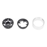 Axial SCX24 CNC Aluminum Starfish-Pro Beadlock Wheels Black (4Pcs)