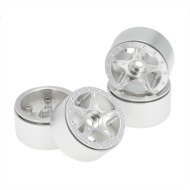Axial SCX24 CNC Aluminum Starfish-Pro Beadlock Wheels White (4Pcs)