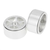 Axial SCX24 CNC Aluminum Starfish-Pro Beadlock Wheels White (4Pcs)