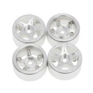 Llantas CNC Axial SCX24 Alluminio Starfish-Pro Beadlock Bianco (4)