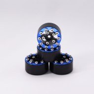 Llantas Beadlock Axial SCX24 Aluminio CNC Azul (4)