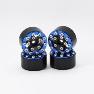 Ruote Beadlock Axial SCX24 Alluminio CNC Blu (4)