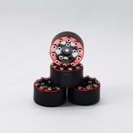 Llantas Beadlock Axial SCX24 Aluminio CNC Rojo (4)
