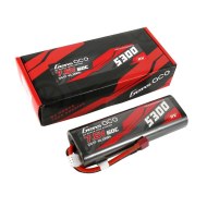Gens ace 5300mAh 2S 7.6V 60C HardCase LiPo Battery w/ T-plug