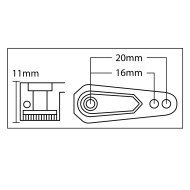 Horn Servo 25T SRT TR-X6 | 11mm Offset - 20mm largo