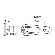 Horn Servo 25T SRT TR-X6 | 11mm Versatz - 20mm lang