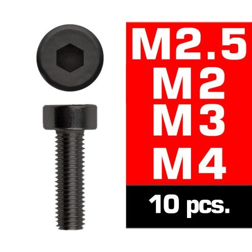 Schwarze zylindrische Schrauben Ultimate Racing...