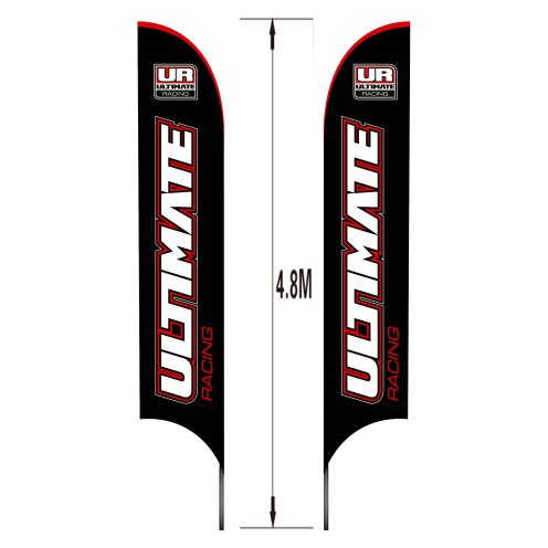 Ultimate Racing Promotional Flag w/ Steel Stick...