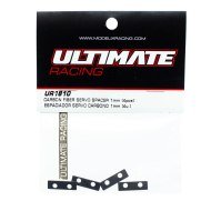 Ultimate Racing Carbon Universal Servo Mount Spacer Set (4) (1mm)