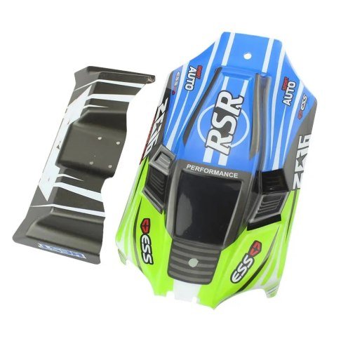 Carosserie + Spoiler Grün/Blau Wltoys 144001