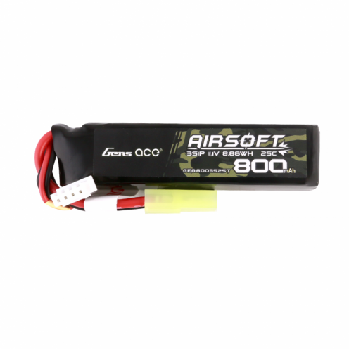Gens Ace 800mAh 11.1v 25C Airsoft (Mini Tamiya)...