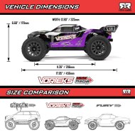 Arrma Vorteks MEGA 550 Spazzolato 2WD Stadium Truck RTR 1/10