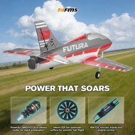 Jet de Sport RC FMS Futura 64mm EDF PNP | Rouge