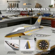 Jet Deportivo RC FMS Futura 64mm EDF PNP | Amarillo