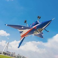 FMS J-10 »Vigorous Dragon« 64mm EDF PNP RC-Jet mit Reflex V3 (Blau Kunstflug)