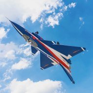 FMS J-10 "Vigorous Dragon" 64mm EDF PNP RC Jet with Reflex V3 (Blue Aerobatic)