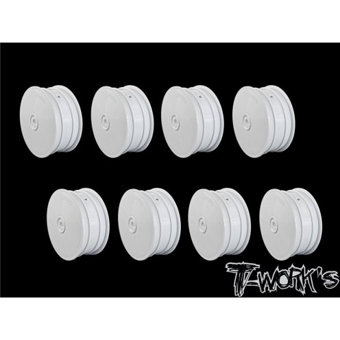 Front Wheel 2.2 12mm 4WD White (8 pcs.)