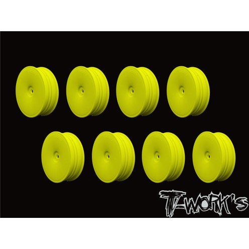 Jantes 1/10 Avant 2WD Étroites Jaunes T-Works...