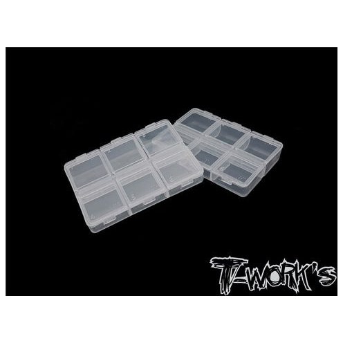 T-Works Storage Box 6 Compartments 8.2x6x1.8cm...