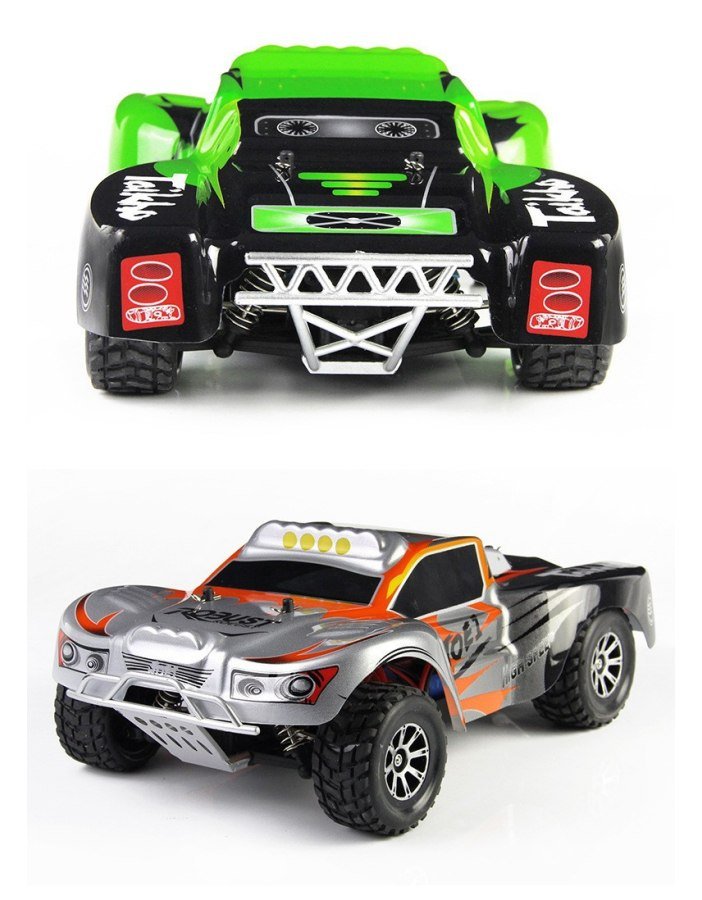 STYPLZ Coche Teledirigido 4x4 Escala 1:16 – Velocidad Máxima De 45 Km/h Con Doble Batería – Autonomía De Más De 40 Min (Verde Hierba)
