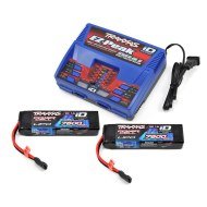 Caricabatterie Traxxas EZ-Peak Dual + 2X LiPo 7.4V 7600mAh