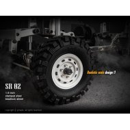 Gmade 1.9 SR02 Weiß (2) | Crawler Beadlock Felgen