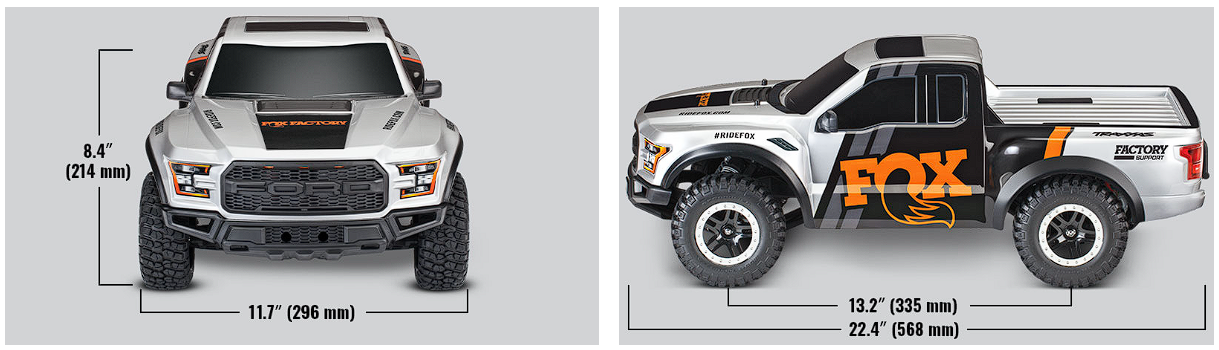 Traxxas Slash Fox Dimensions